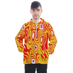 Red-yellow Men s Half Zip Pullover by nateshop