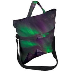 Fantasy Pyramid Mystic Space Fold Over Handle Tote Bag by Wegoenart