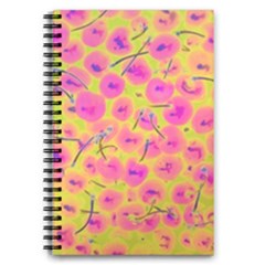 Cherries Fruit Food Neon Texture Fluorescent 5 5  X 8 5  Notebook by Wegoenart