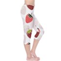 Strawberry Fruit Pattern Background Capri Leggings  View4