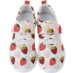 Strawberry Fruit Pattern Background Men s Velcro Strap Shoes by Wegoenart