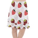 Strawberry Fruit Pattern Background Fishtail Chiffon Skirt View1