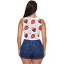 Strawberry Fruit Pattern Background Women s Sleeveless Wrap Top View4