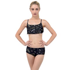 Background Graphic Beautiful Layered Top Bikini Set by Ravend