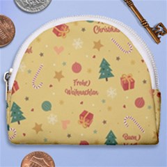 Christmas Treecandy Cane Snowflake Horseshoe Style Canvas Pouch by Ravend