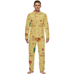 Christmas Treecandy Cane Snowflake Men s Long Sleeve Velvet Pocket Pajamas Set by Ravend