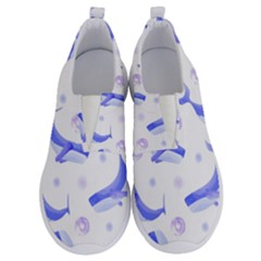 Whale Fish Sea Pattern Mammal Ocean No Lace Lightweight Shoes by Ravend