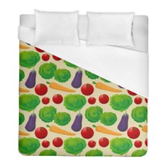 Food Illustration Pattern Texture Duvet Cover (full/ Double Size) by Ravend