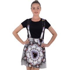 Mandelbrot Fractal Background Template Circle Velvet Suspender Skater Skirt by danenraven