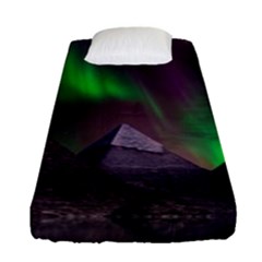 Fantasy Pyramid Mystic Space Fitted Sheet (single Size) by Wegoenart