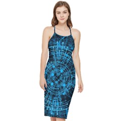 Network Circuit Board Trace Bodycon Cross Back Summer Dress by Ravend