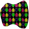 Black Blue Colorful Hearts Velour Head Support Cushion View4