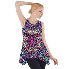 Cold Colors Mandala   Side Drop Tank Tunic by ConteMonfrey