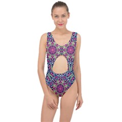 Cold Colors Mandala   Center Cut Out Swimsuit by ConteMonfrey