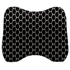 Abstract Beehive Black Velour Head Support Cushion by ConteMonfrey