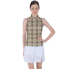 Abstracr Green Caramels Women s Sleeveless Polo Tee by ConteMonfrey