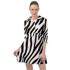 Zebra Vibes Animal Print Mini Skater Shirt Dress by ConteMonfrey