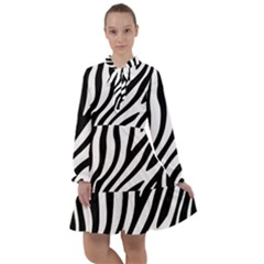 Zebra Vibes Animal Print All Frills Chiffon Dress by ConteMonfrey