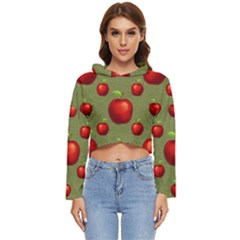 Apples Women s Lightweight Cropped Hoodie by nateshop