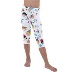 My Neighbor Totoro Cartoon Kids  Lightweight Velour Capri Leggings  by danenraven