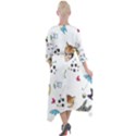 My Neighbor Totoro Cartoon Quarter Sleeve Wrap Front Maxi Dress View2