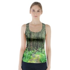 Forest Woods Nature Landscape Tree Racer Back Sports Top by Celenk