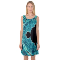 Mandelbrot Apple Fractal Abstract Sleeveless Satin Nightdress by Wegoenart