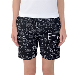 Science Einstein Formula Mathematics Physics Women s Basketball Shorts by danenraven