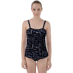 Science Einstein Formula Mathematics Physics Twist Front Tankini Set by danenraven