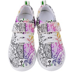 Anatomy Brain Head Medical Psychedelic  Skull Women s Velcro Strap Shoes by danenraven