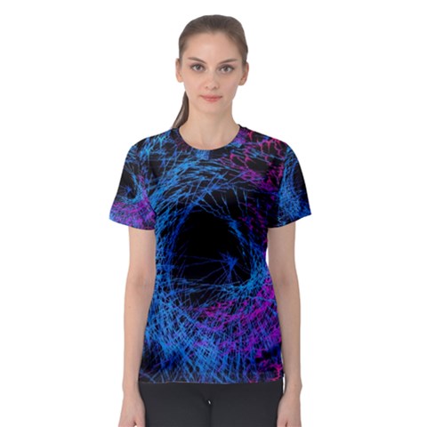 Symmetry Awesome 3d Digital Art Graphic Pattern Vortex Women s Sport Mesh Tee by danenraven