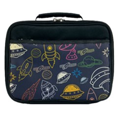 Seamless Outer Space Pattern Lunch Bag by danenraven