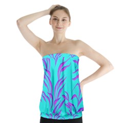 Branches Leaves Colors Summer Strapless Top by Wegoenart