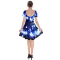 Tardis Background Space Short Sleeve Bardot Dress View2