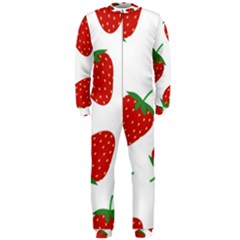 Seamless-pattern-fresh-strawberry Onepiece Jumpsuit (men)