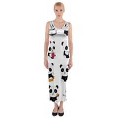 Playing-pandas-cartoons Fitted Maxi Dress by Jancukart