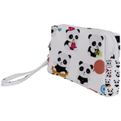 Playing-pandas-cartoons Wristlet Pouch Bag (small) by Jancukart