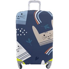 Colorful-cute-cats-seamless-pattern Luggage Cover (large) by Jancukart