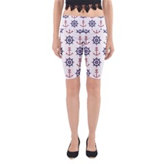 Nautical-seamless-pattern Yoga Cropped Leggings by Jancukart