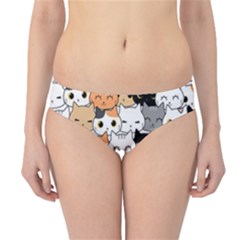 Cute-cat-kitten-cartoon-doodle-seamless-pattern Hipster Bikini Bottoms by Jancukart