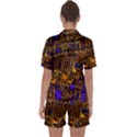 Binary Code Transformation Satin Short Sleeve Pajamas Set View2