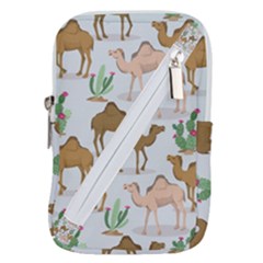 Camels-cactus-desert-pattern Belt Pouch Bag (small) by Jancukart