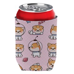 Set Kawaii Smile Japanese Dog Cartoon Can Holder by Wegoenart