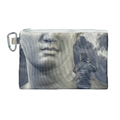 Men Taking Photos Of Greek Goddess Canvas Cosmetic Bag (large) by dflcprintsclothing