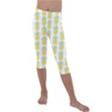 Pineapple Glitter Kids  Lightweight Velour Capri Leggings  View1