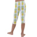 Pineapple Glitter Kids  Lightweight Velour Capri Leggings  View4