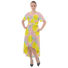 Pink Lemons Front Wrap High Low Dress by ConteMonfrey