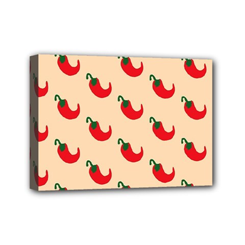 Small Mini Peppers Pink Mini Canvas 7  X 5  (stretched) by ConteMonfrey