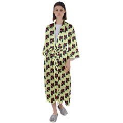 Guarana Fruit Small Maxi Satin Kimono by ConteMonfrey