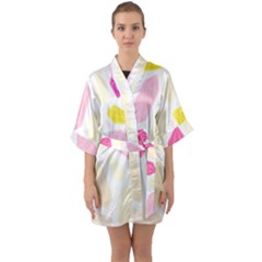 Crystal Energy Half Sleeve Satin Kimono  by ConteMonfrey